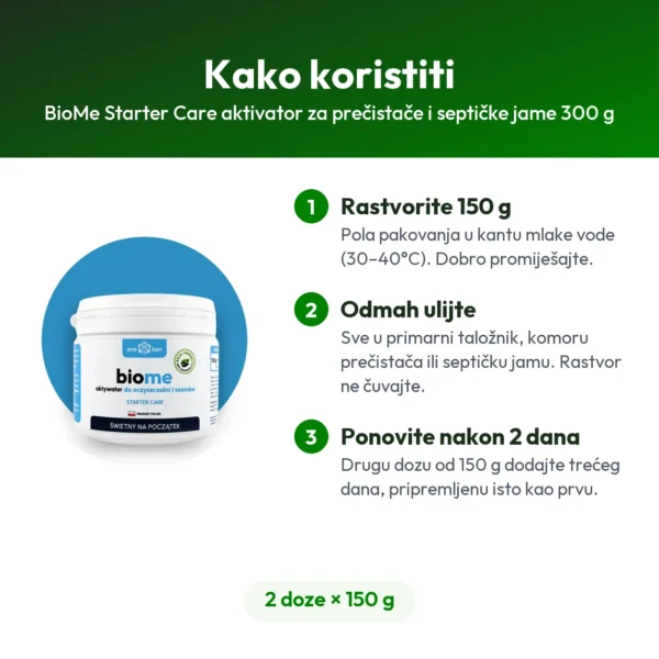 BioMe Starter Care aktivator za prečistače i septičke jame 300 g