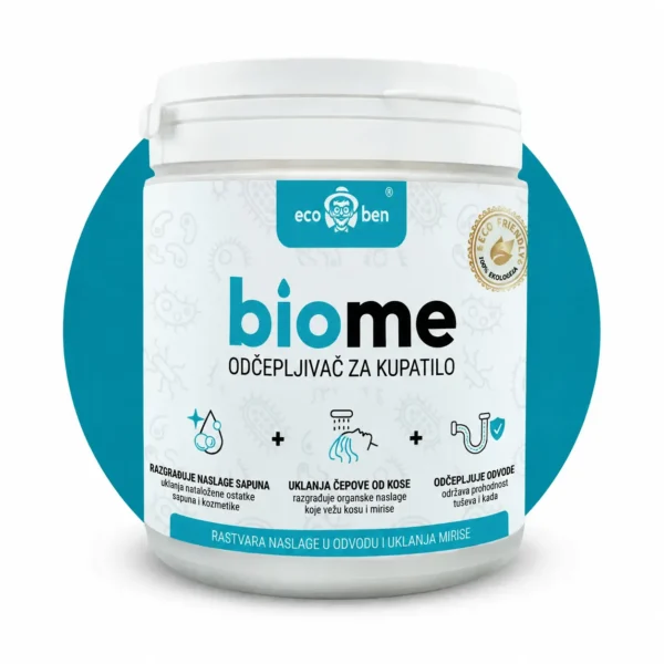 BioMe biološki odčepljivač za kupatilo 500 g, za tuš, kadu i lavabo