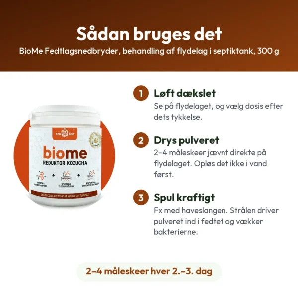 BioMe Fedtlagsnedbryder, behandling af flydelag i septiktank, 300 g