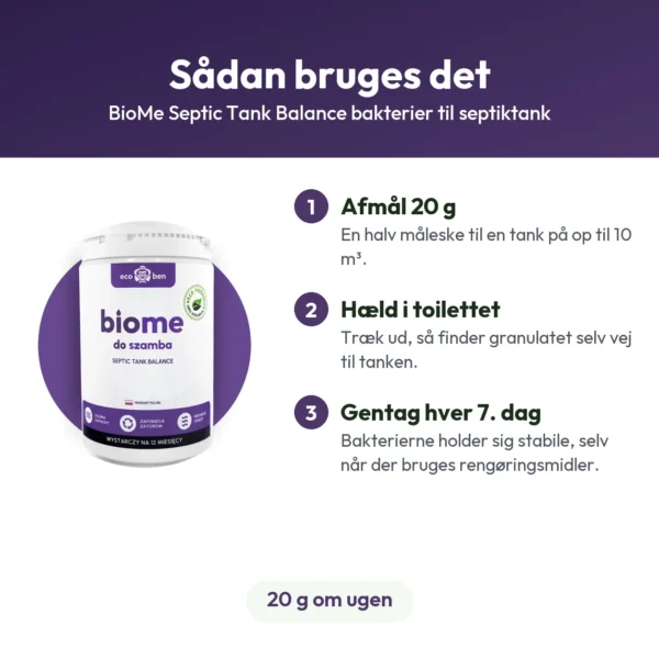 BioMe Septic Tank Balance bakterier til septiktank
