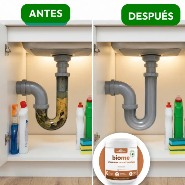 BioMe Drain Easer, desengrasante biológico para tuberías y desagües 300 g