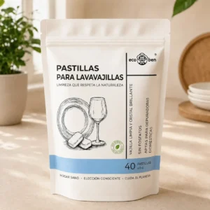 Pastillas para lavavajillas sin fosfatos EcoBen, 40 unidades