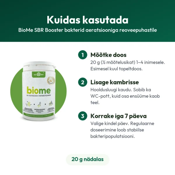BioMe SBR Booster bakterid aeratsiooniga reoveepuhastile