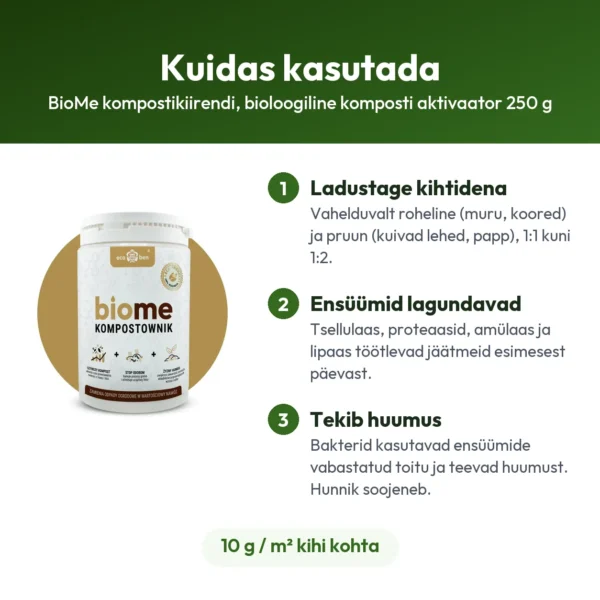 BioMe kompostikiirendi, bioloogiline komposti aktivaator 250 g
