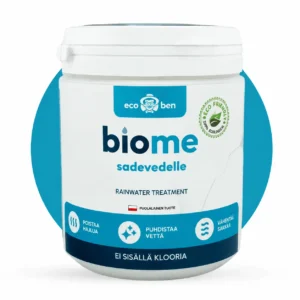 BioMe Rainwater Treatment sadevedelle tynnyrissä ja säiliössä, 500 g