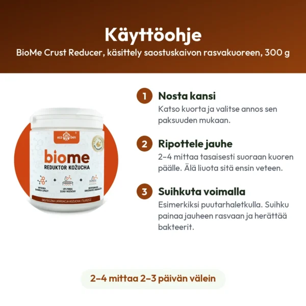 BioMe Crust Reducer, käsittely saostuskaivon rasvakuoreen, 300 g