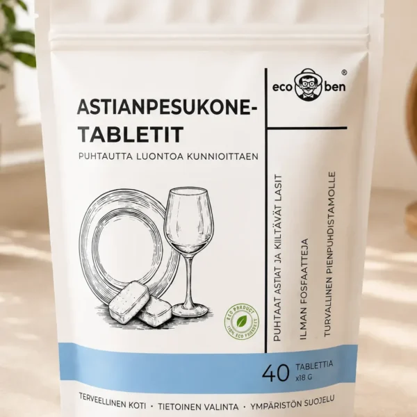 EcoBen fosfaatittomat astianpesukonetabletit, 40 kpl