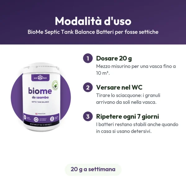 BioMe Septic Tank Balance Batteri per fosse settiche