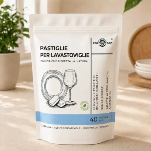 EcoBen Pastiglie per lavastoviglie senza fosfati, 40 pezzi