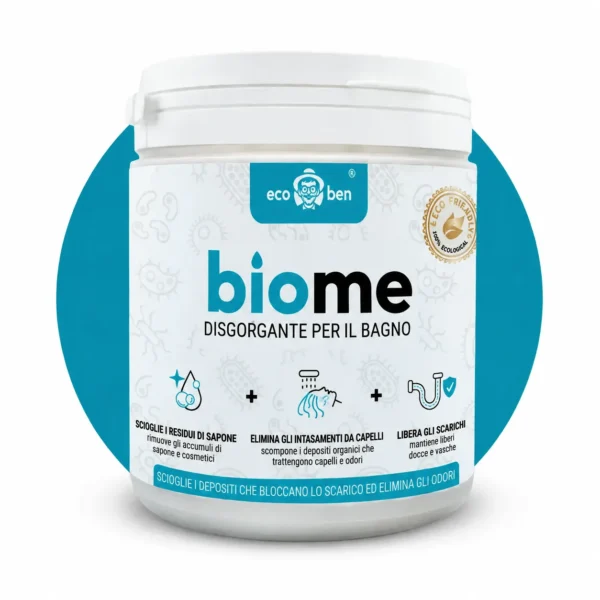 BioMe Disgorgante biologico per il bagno 500 g: doccia, vasca e lavabo