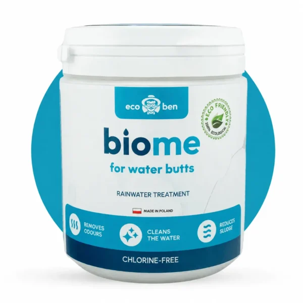 BioMe საშუალება წვიმის წყლისთვის კასრებსა და ავზებში 500 გ