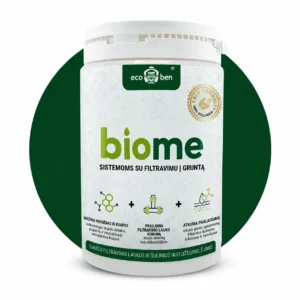 BioMe sistemoms su filtravimu į gruntą, bakterijos filtravimo laukui ir filtraciniam šuliniui