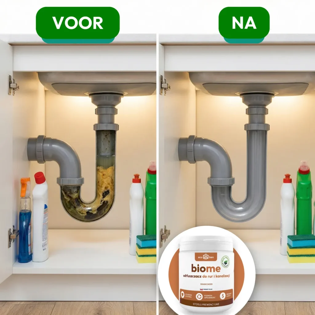 Voor en na: BioMe Drain Easer