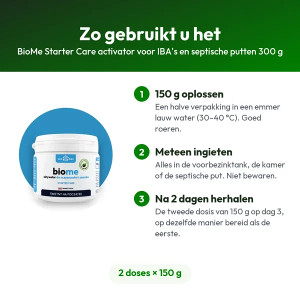 BioMe Starter Care activator voor IBA's en septische putten 300 g