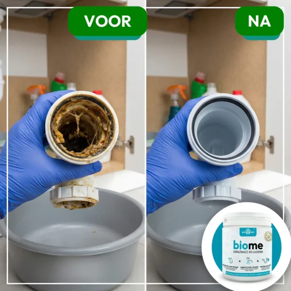 BioMe biologische ontstopper voor de badkamer 500 g, voor douche, bad en wastafel