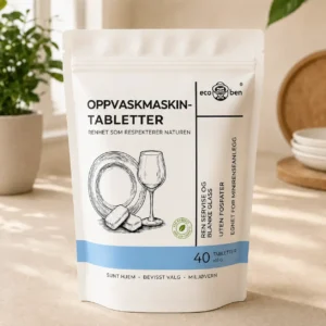 EcoBen fosfatfrie oppvaskmaskintabletter, 40 stk.