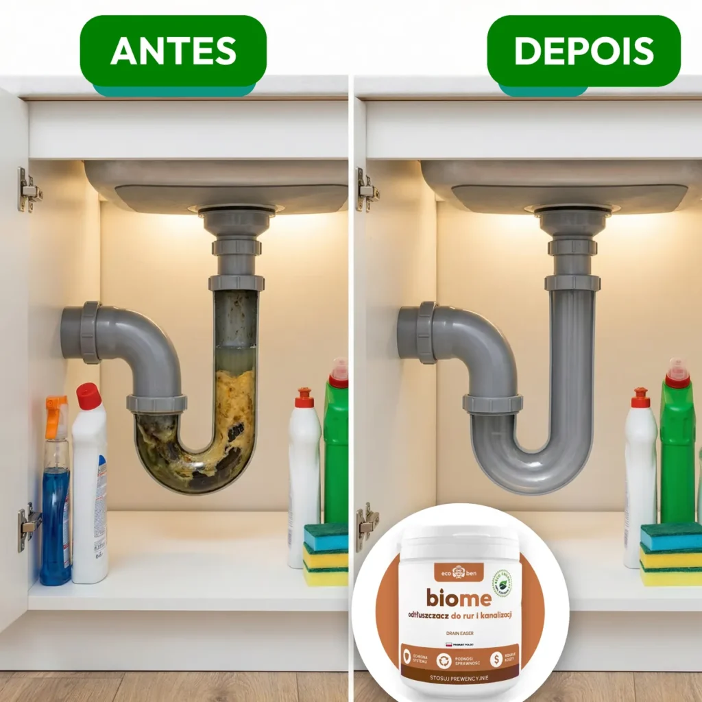 Antes e depois: BioMe Drain Easer