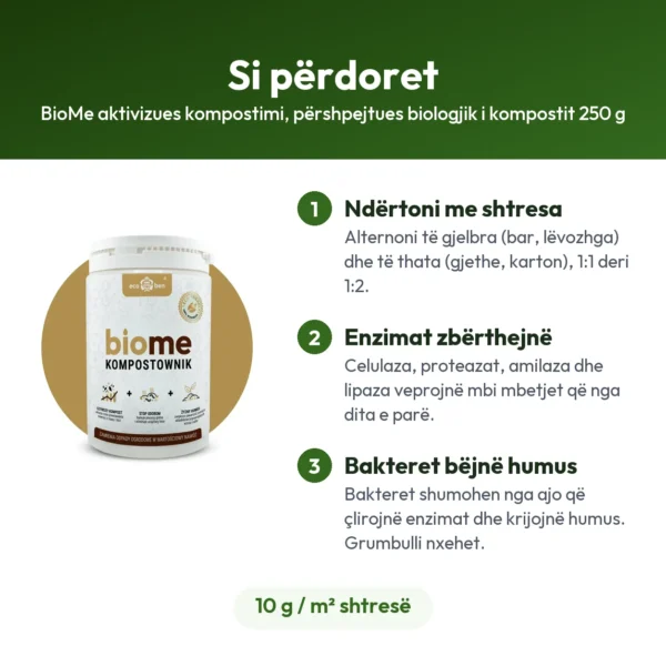 BioMe aktivizues kompostimi, përshpejtues biologjik i kompostit 250 g