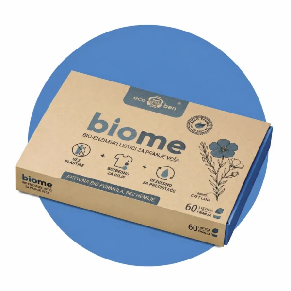 BioMe listići za pranje veša, bio-enzimski deterdžent
