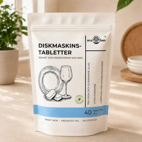 EcoBen fosfatfria diskmaskinstabletter, 40 st.