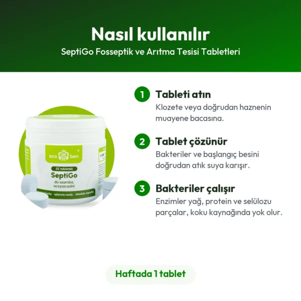 SeptiGo Fosseptik ve Arıtma Tesisi Tabletleri